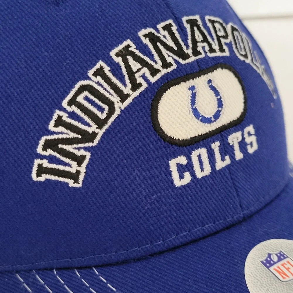 NFL Indianapolis Colts Hat Kids Adjustable Blue Embroidered Baseball Cap Toddler